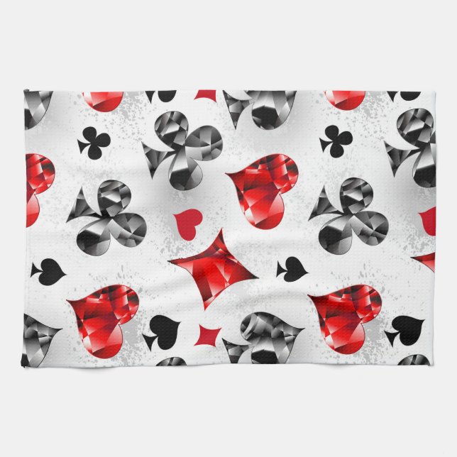 Linge De Cuisine Joueur de poker Joueur de cartes de jouer costumes (Horizontal)
