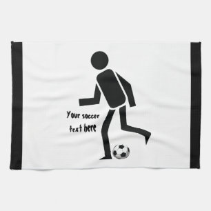 Linge De Cuisine Joueur de soccer et balle cadeau personnalisé