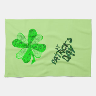 Linge De Cuisine Jour de la St Patrick shamrock vintage Paillette v