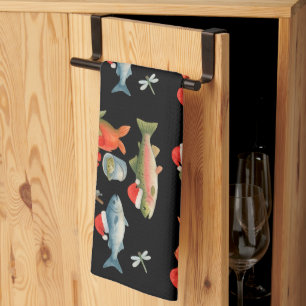 Linge De Cuisine Jour de Noël de l'amant de pêche