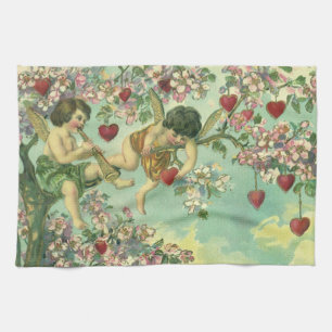 Linge De Cuisine Jour des Valentines vintages Cupidons victoriens C