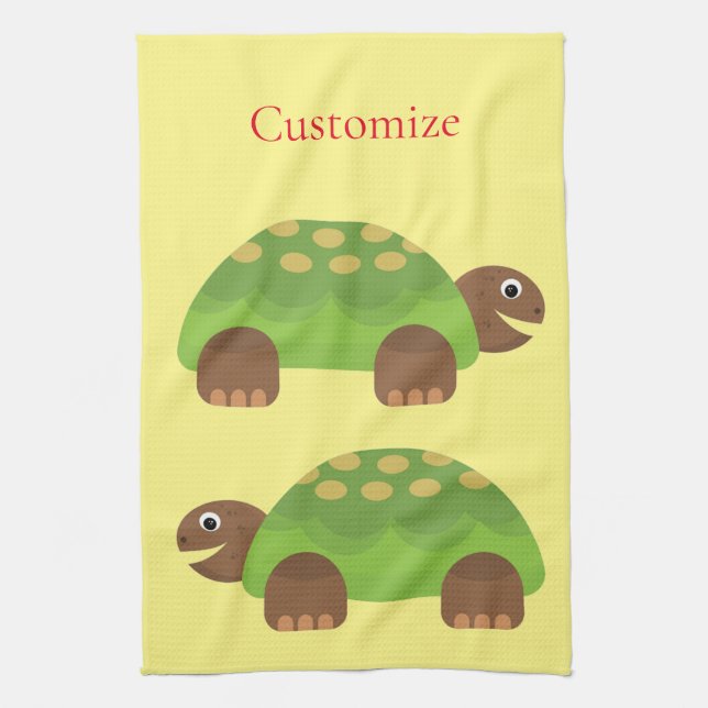 Linge De Cuisine Joyeuse tortue souriante Thunder_Cove (Vertical)
