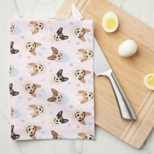 Linge De Cuisine Joyeux Chiens de Corgi gallois Pembroke de Pâques