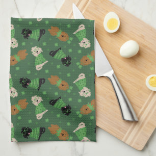 Linge De Cuisine Joyeux Chiens Goldendoodle Jour de la Saint Patric
