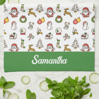 Linge De Cuisine Joyeux Doodles de Noël