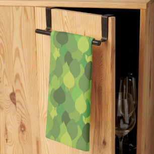 Linge De Cuisine Joyeux Feuilles luxuriants - motif de surface tran