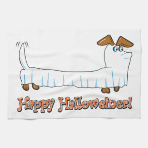 Linge De Cuisine Joyeux Halloween Dachshund