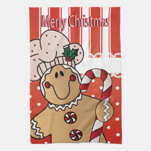 Linge De Cuisine Joyeux homme en pain d'épice de Noël