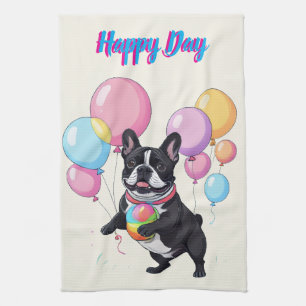 Linge De Cuisine Joyeux jour de French Bulldog Bouldog français