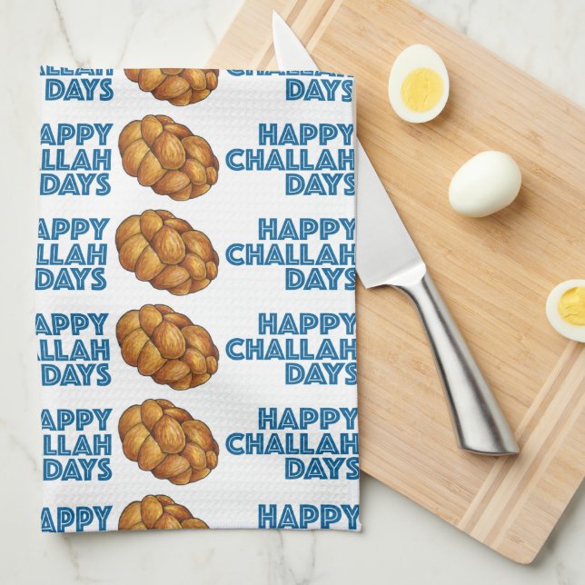 Linge De Cuisine Joyeux Jours de Challah Chanukah Hanoukka Pain Pai (Quart Plié)