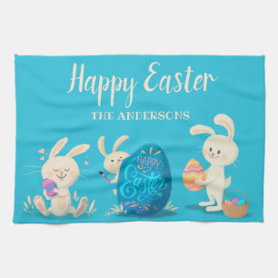 Linge De Cuisine Joyeux lapins de Pâques et oeufs de Pâques Personn