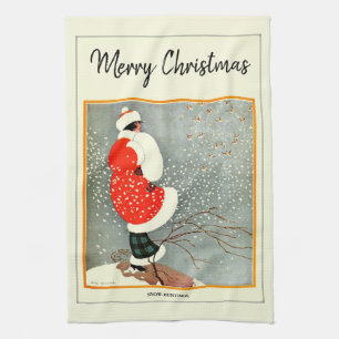 Linge De Cuisine Joyeux Noël 1914 Brouillage de neige