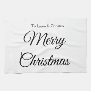 Linge De Cuisine Joyeux Noël ajoutez nom texte personnalisé cadeau