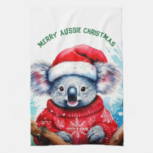 Linge De Cuisine Joyeux Noël australien Koala