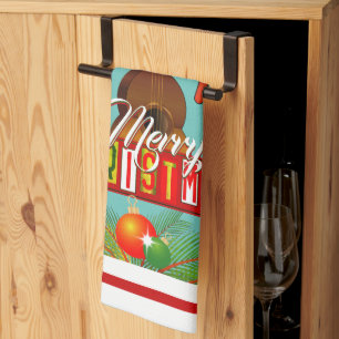 Linge De Cuisine Joyeux Noël avec des instruments de musique