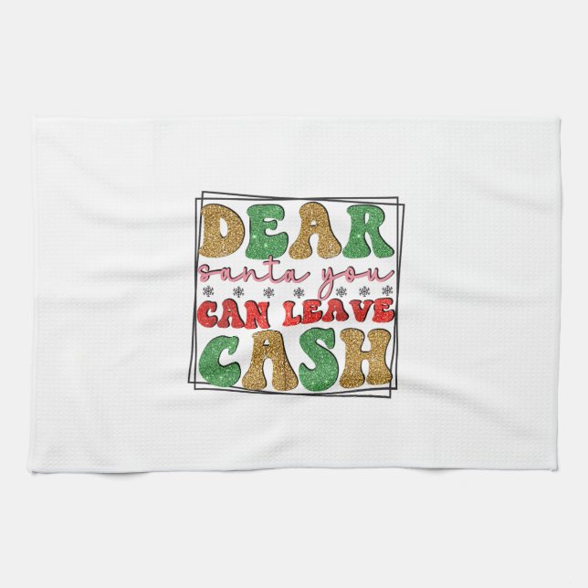 Linge De Cuisine Joyeux Noël Cher Père Noël Vous Pouvez Laisser De  (Horizontal)