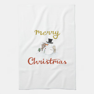 Linge De Cuisine Joyeux Noël+Design Snowman