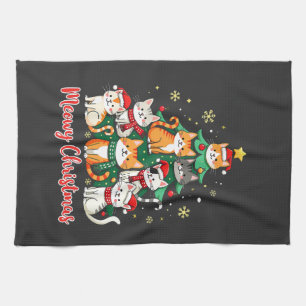 Linge De Cuisine Joyeux Noël Drôle Catmas Kitten Xmas Tree