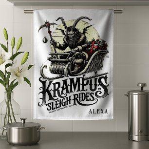 Linge De Cuisine Joyeux Noël Krampus Krampus Promenades en traîneau