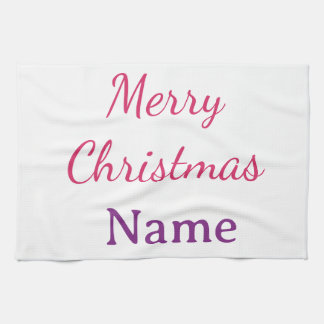 Linge De Cuisine joyeux noël rose bleu nom simple vacances pas