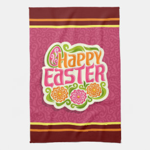 Linge De Cuisine Joyeux vacances de Pâques Bunny Floral tendance Bu