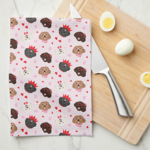 Linge De Cuisine Joyeux Valentines Day Chiens de Maltipoo
