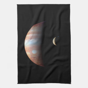 Linge De Cuisine Jupiter Géant Gaz Planète & Io Galilée Lune