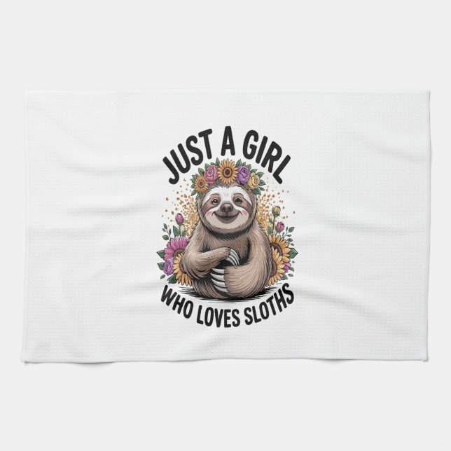 Linge De Cuisine just a girl Who love sloths (Horizontal)