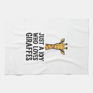 Linge De Cuisine Juste un garçon qui aime les girafes T-shirt giraf