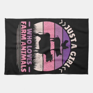 Linge De Cuisine Juste Une Fille Qui Aime Les Animaux Agricoles Aim