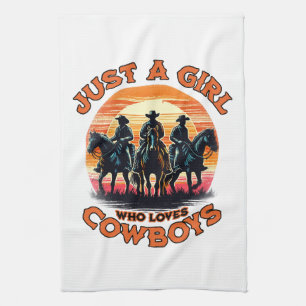 Linge De Cuisine Juste une fille qui aime les cow-boys