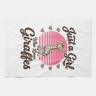 Linge De Cuisine Juste une fille qui aime les girafes vintage shirt