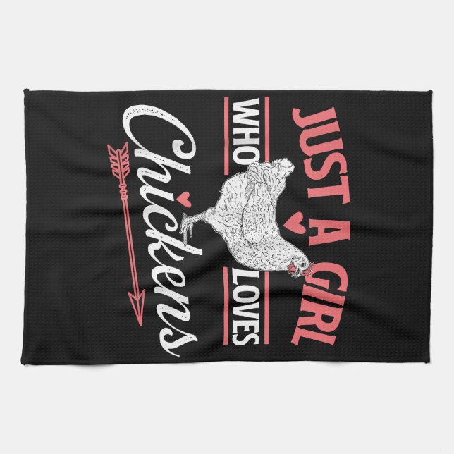 Linge De Cuisine Juste Une Fille Qui Aime Les Poulets - Pou Louveur (Horizontal)