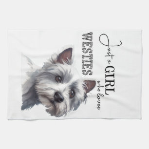 Linge De Cuisine Juste une fille qui aime Westies mignonne Westie A