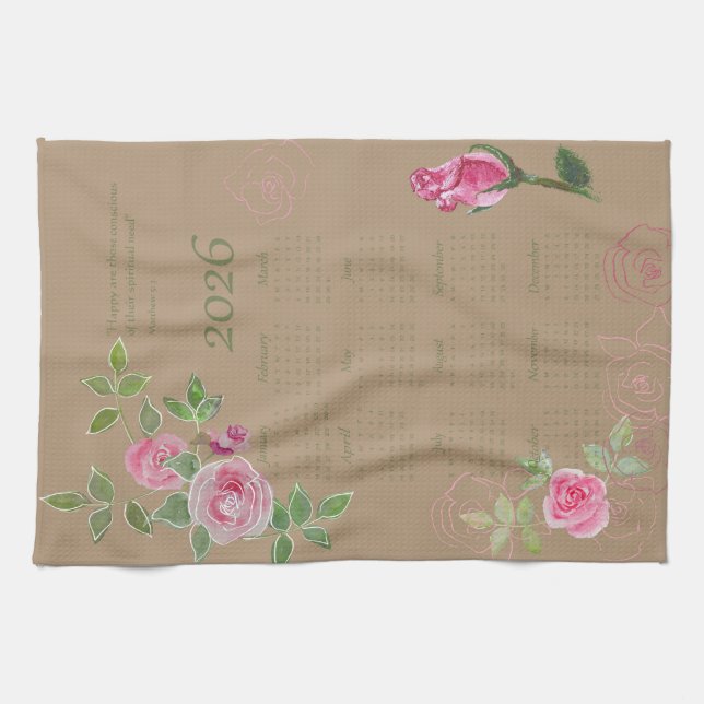 Linge De Cuisine JW year text customize with calendar  (Horizontal)