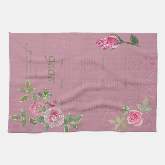 Linge De Cuisine JW year text customize with calendar  (Horizontal)