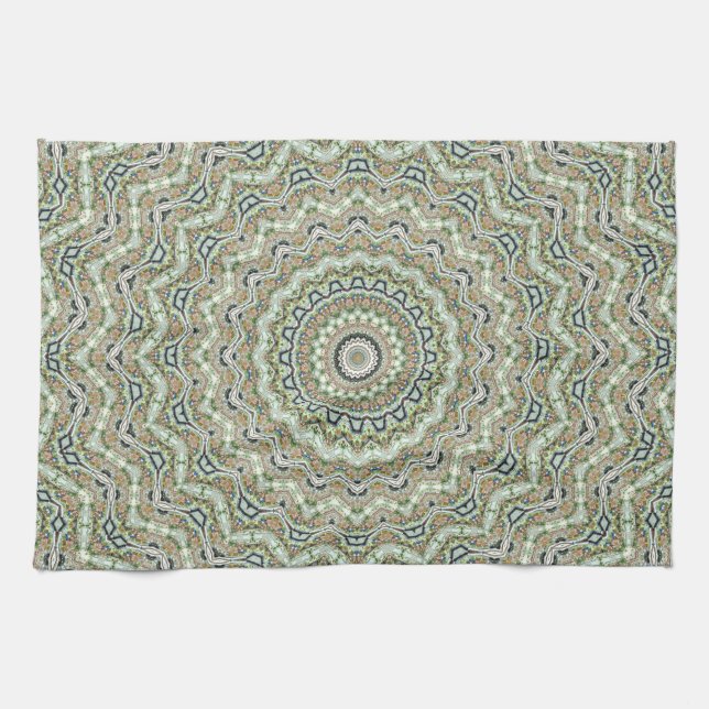Linge De Cuisine Kaleidoscope vert (Horizontal)