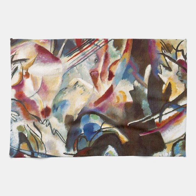 Linge De Cuisine Kandinsky Composition VI Peinture Abstraite (Horizontal)
