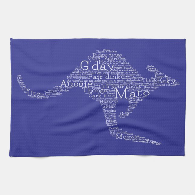 Linge De Cuisine Kangourou en argot australien (Horizontal)