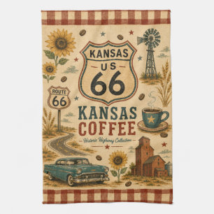 Linge De Cuisine Kansas Route 66 Cuisine Américaine Art