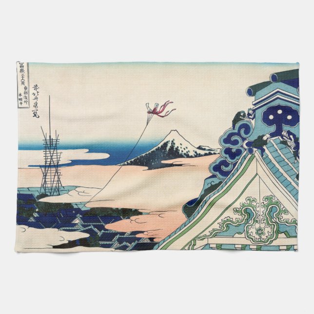 Linge De Cuisine Katsushika Hokusai - Asakusa Honganji temple, Edo (Horizontal)
