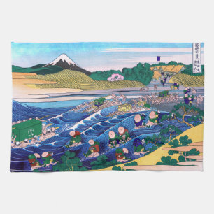 Linge De Cuisine Katsushika Hokusai - Fuji from Kanaya on Tokaido
