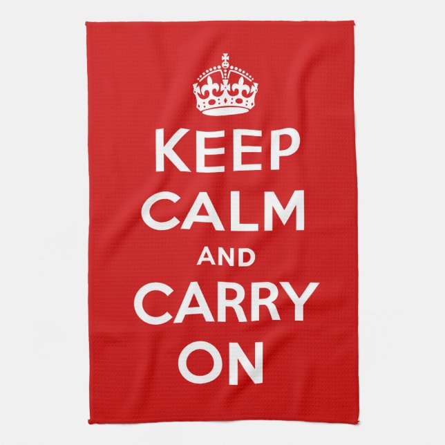 Linge De Cuisine Keep Calm and Carry On (Vertical)