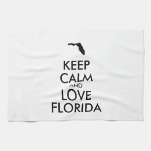 Linge De Cuisine KEEP CALM et LOVE FLORIDA personnalisables