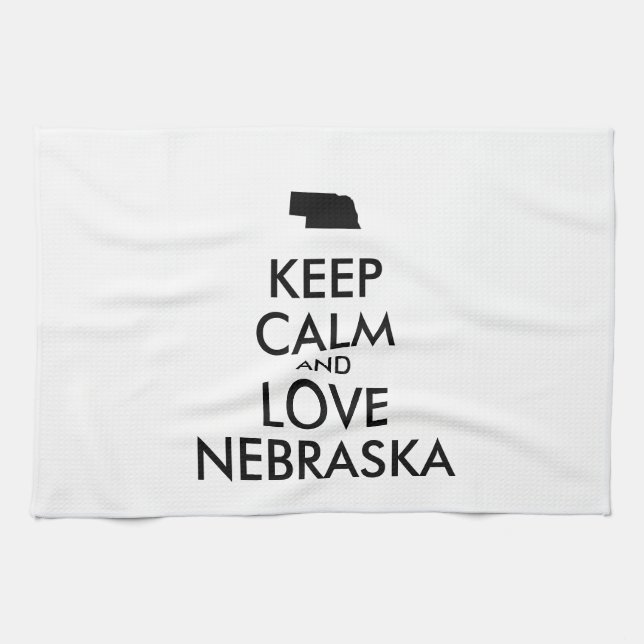 Linge De Cuisine KEEP CALM et LOVE NEBRASKA (Horizontal)