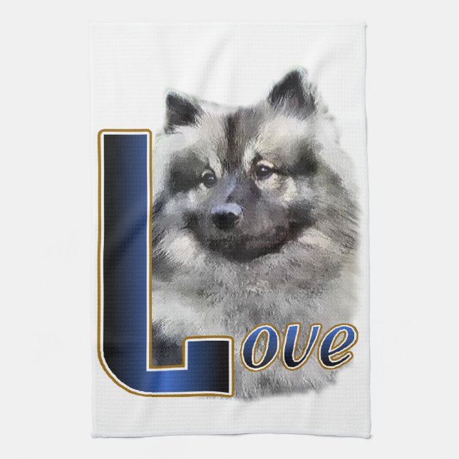 Linge De Cuisine Keeshond LOVE Cadfts (Vertical)