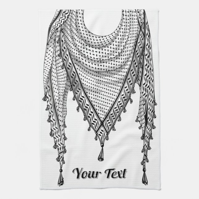 Linge De Cuisine Keffiyeh Écharpe palestinienne tissu traditionnel (Vertical)