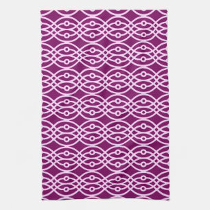 Linge De Cuisine Kimono imprimé, prune et rose