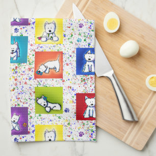 Linge De Cuisine KiniArt Flowerbox Westies