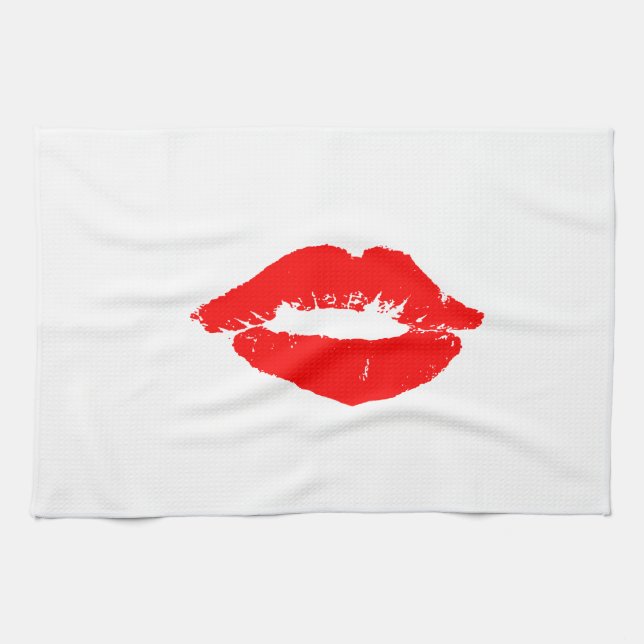 Linge De Cuisine Kiss Lips Red Lipstick Losion Passion Valentine (Horizontal)
